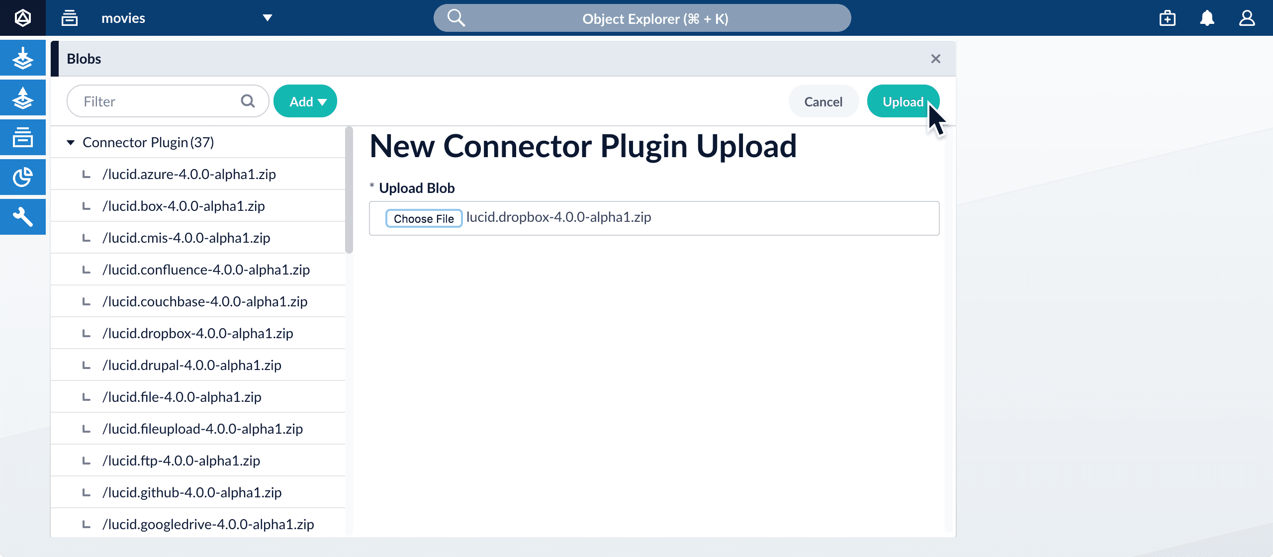 Upload a connector