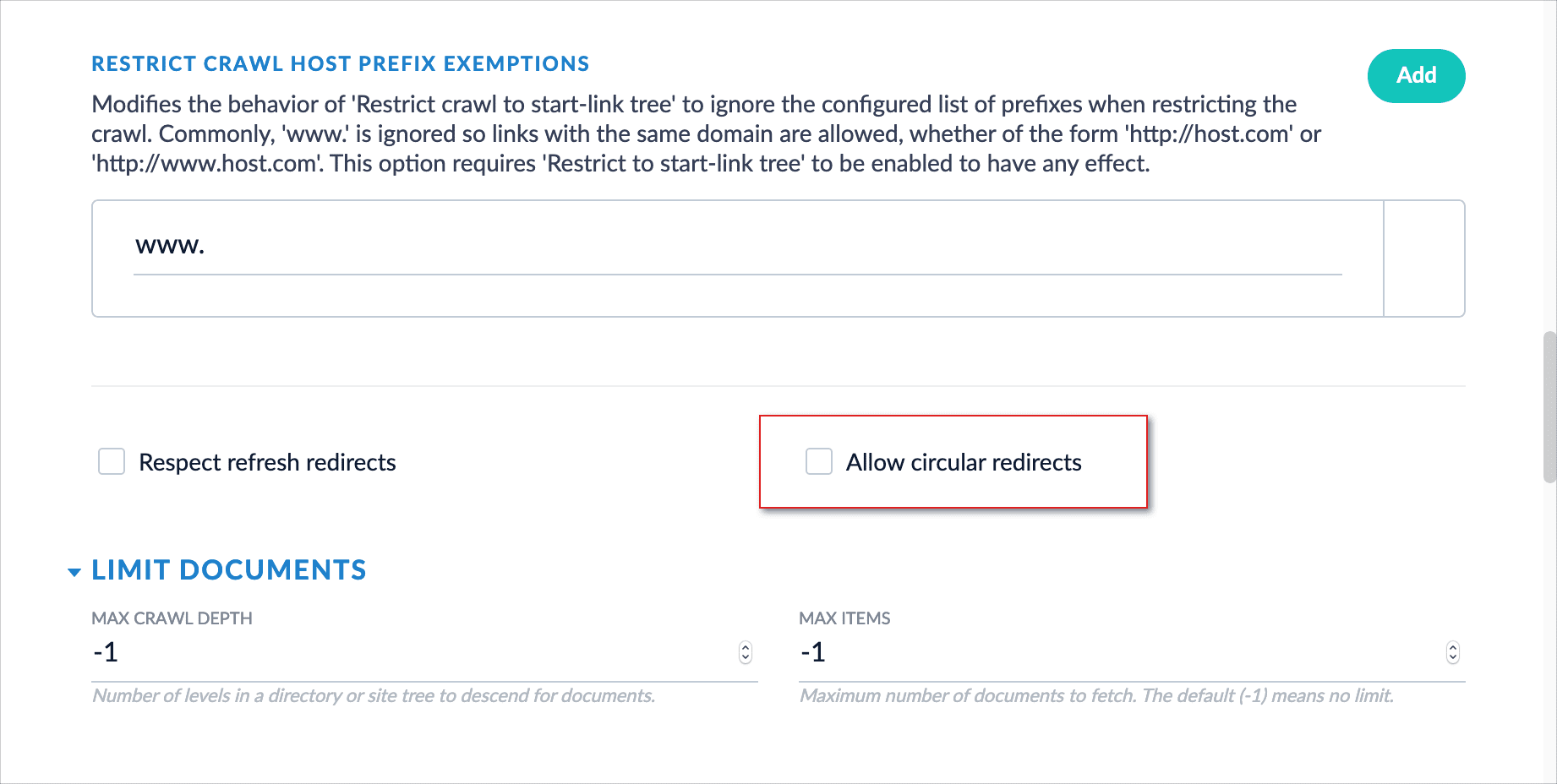 Allow Circular Redirects