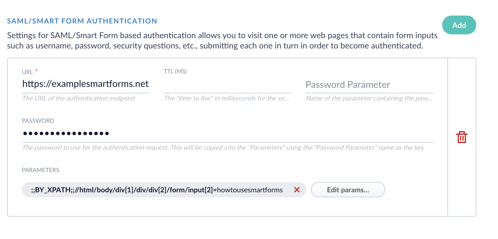 SAML authentication