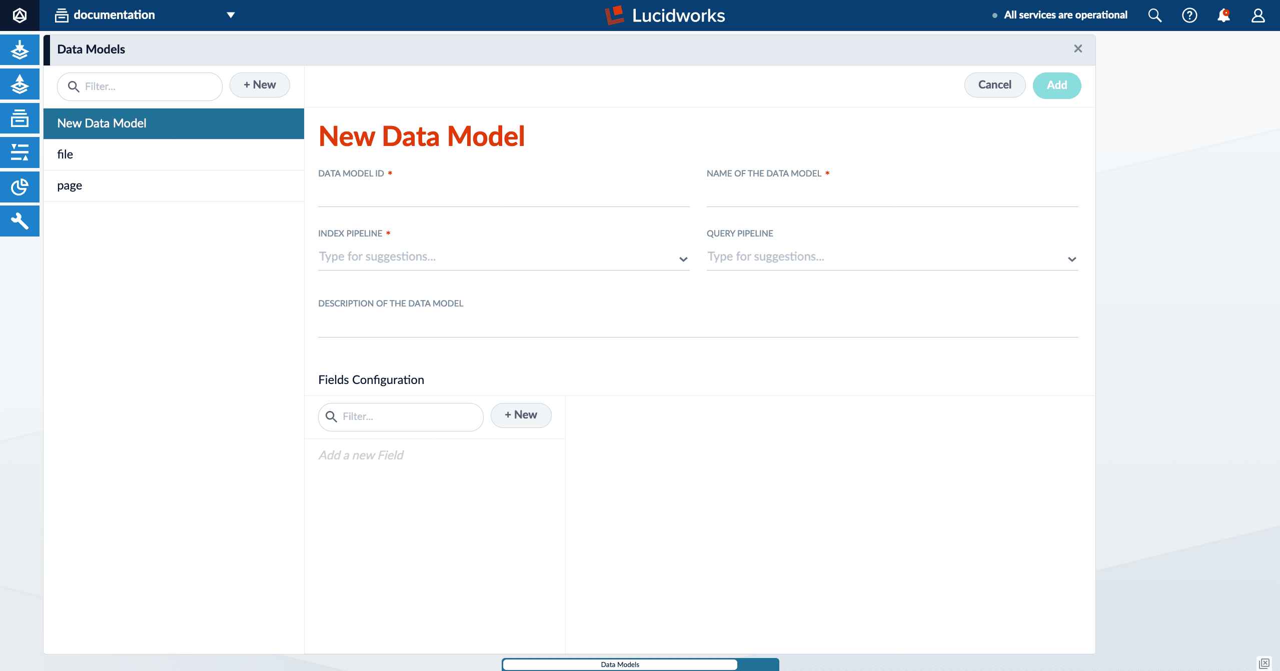 Data Models in Fusion UI