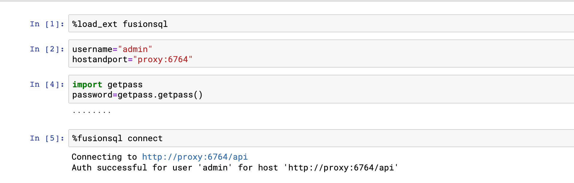 Connect to Fusion SQL