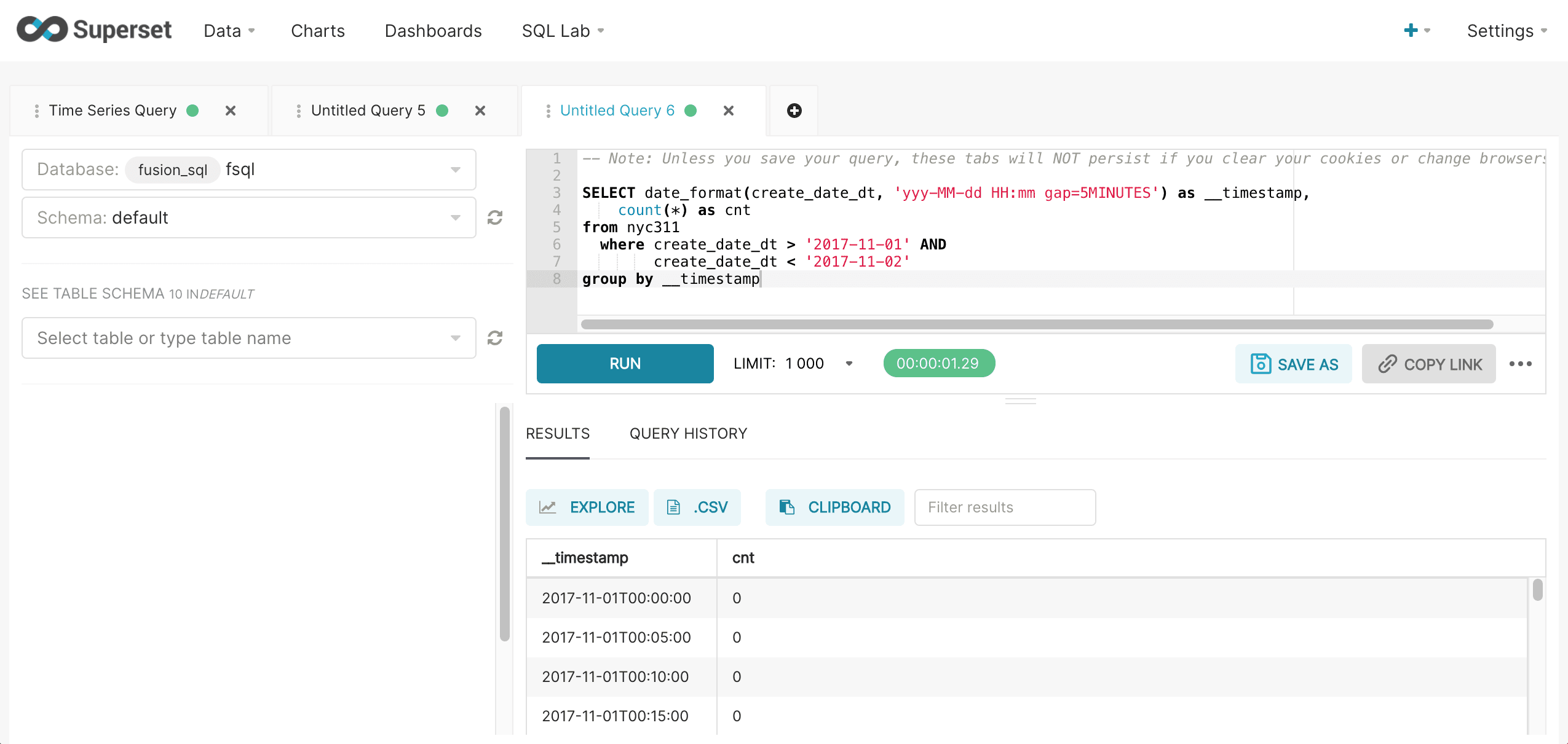 5-minute interval config