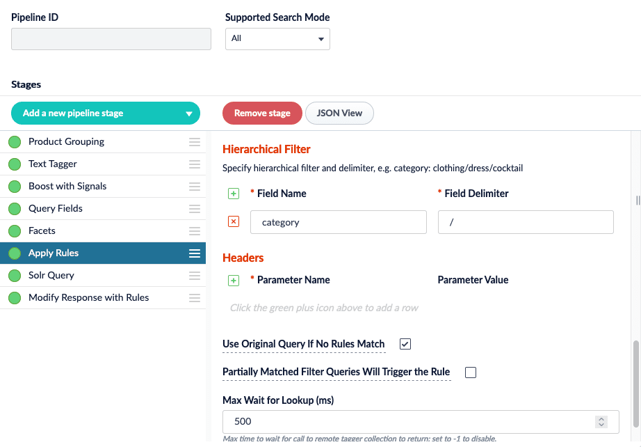hierarchical facet delimiter
