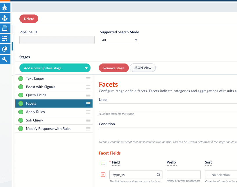 hierarchical facet fields