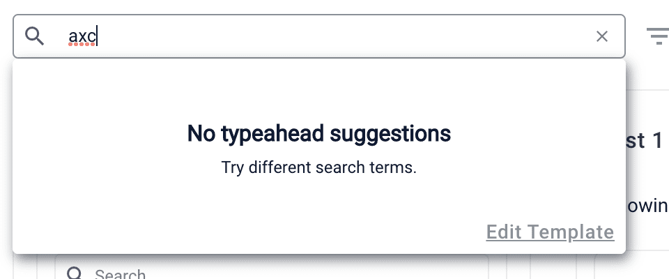 PM typeahead with no results