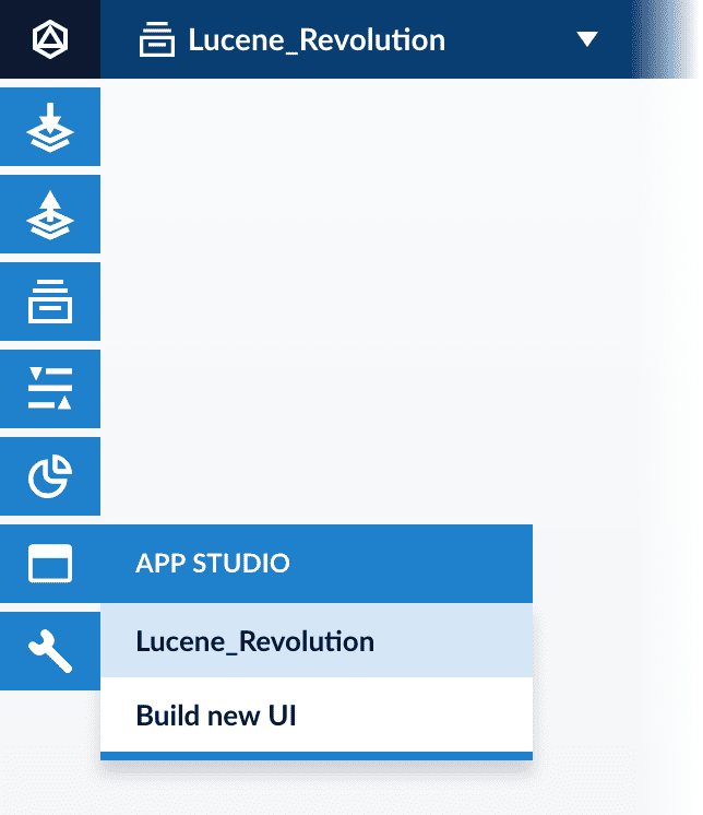 App Studio menu