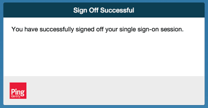 The IdP SLO successful screen