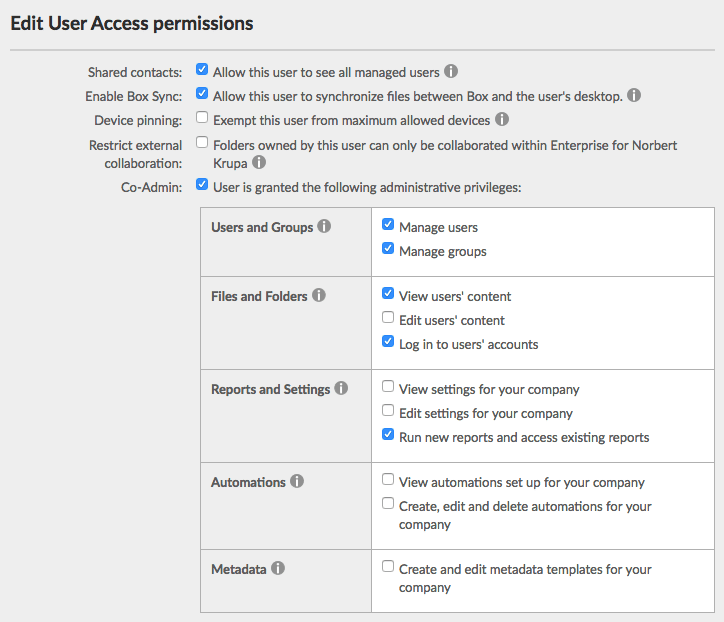 accept screen for Box connector permissions