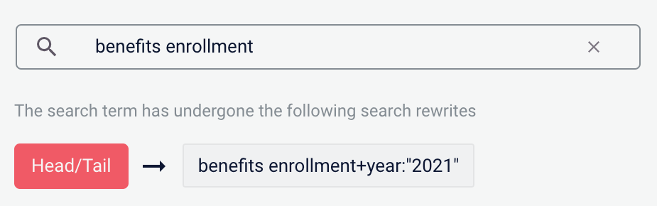 Head/tail rewrite results